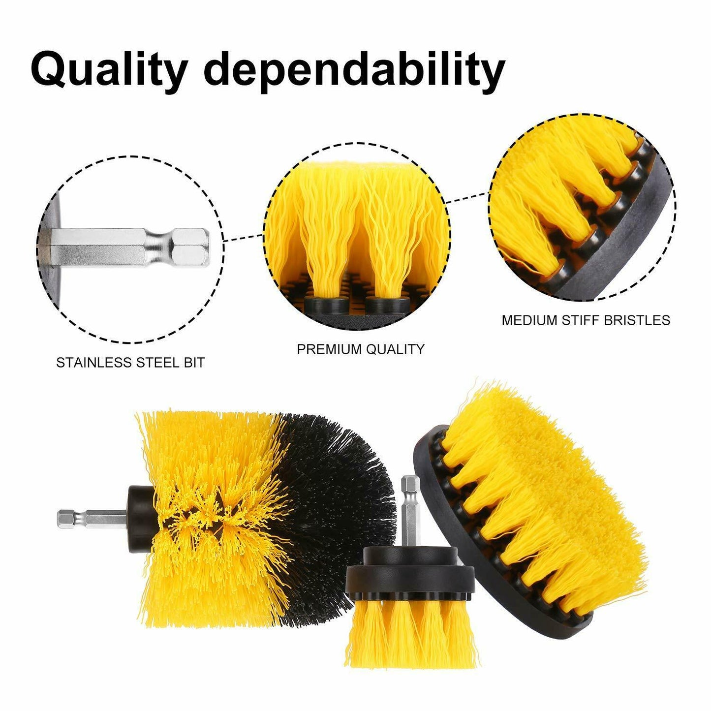 Drill Brush Set Power Scrubber, Car Wash Cleaning Carpet