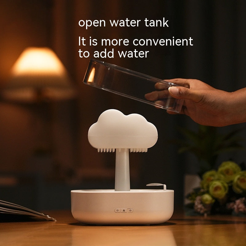 Rain Cloud Night Light Humidifier, Raining Drop Sound And 7 Color Led Light