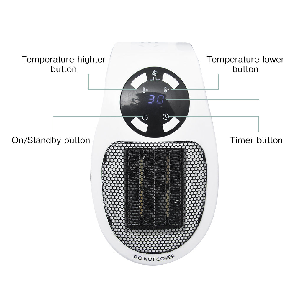 Portable Heater, Electric Wall Fan, Thermostat Radiator Warmer