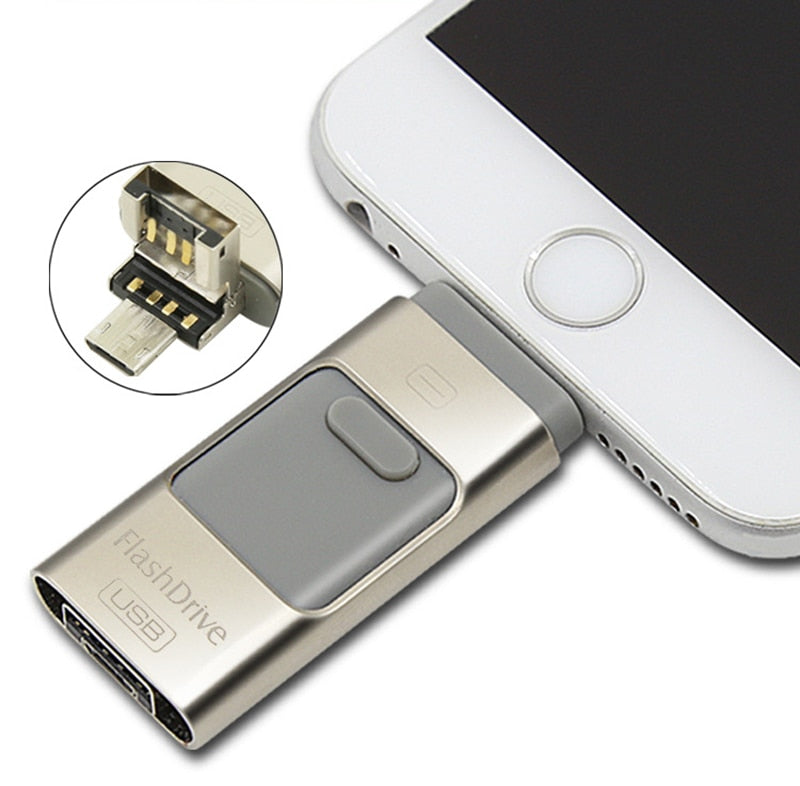 Three In One OTG USB Flash Disk For Computer And Mobile Phone