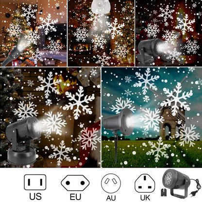 LED Christmas Snow Lights Projector Lamp