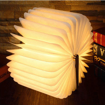 Turning And Folding LED Wood Grain Book Light