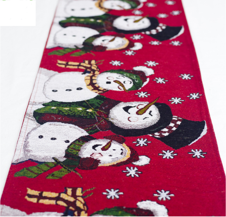 Christmas Elk Snowman Table Runner Decorations