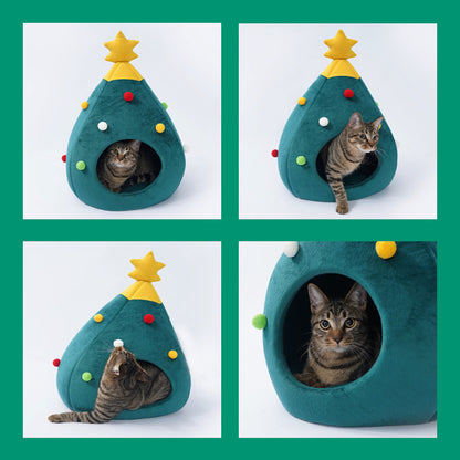 Pet Christmas Tree Cat Bed Mat