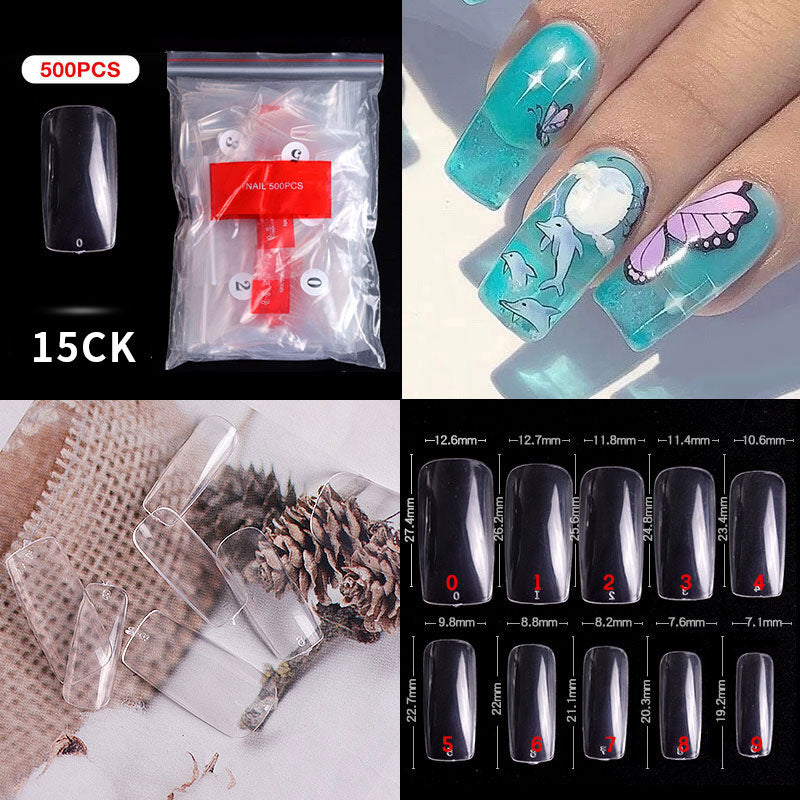 Cross-border Nail Manicure French Style Full Patch Half Patch Fake Nail Patch Handmade Wear Manicure Factory Wholesale