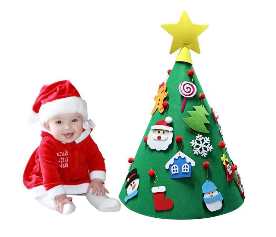 Felt Christmas Tree Three-dimensional Christmas Tree Pendant Children's Puzzle Handmade DIY