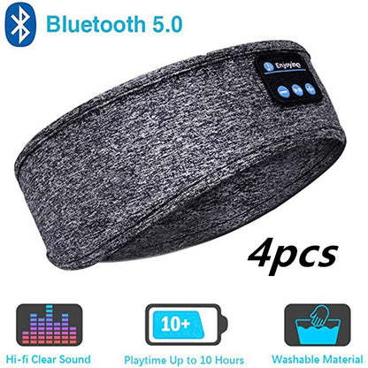 Wireless Bluetooth Sleeping Headphones Headband Thin Soft Elastic Comfortable Music Ear Phones Eye Mask For Side Sleeper Sports