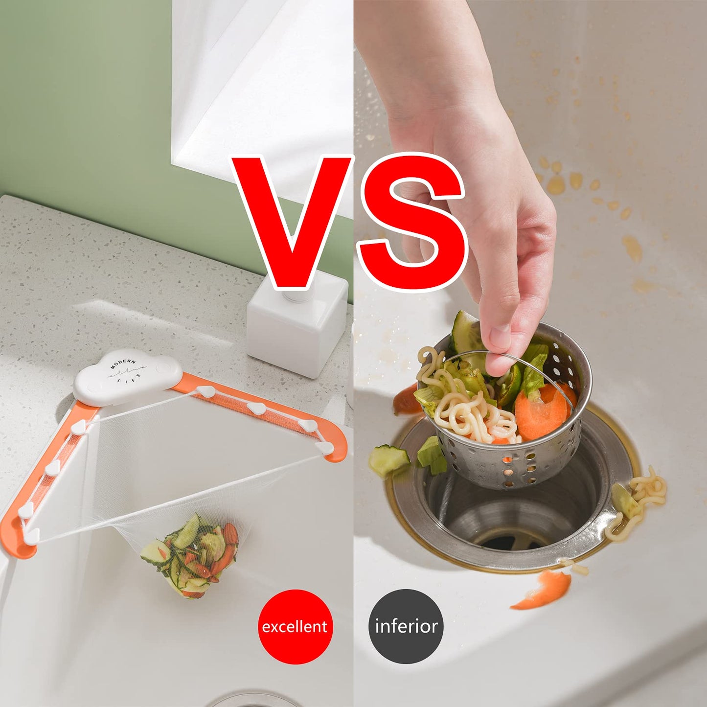 Triangular Cloud Sink Drain Rack Kitchen Garbage Filter Screen Dish Washing Sink Leftovers Rice Anti-blocking Kitchen Gadgets