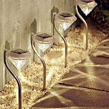 Solar Powered Garden Diamond Light