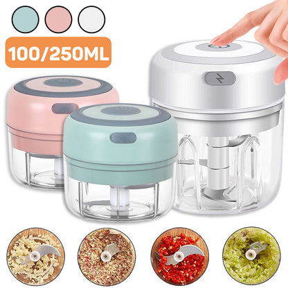 Mini Electric Garlic Ginger Masher Chopper USB Charging