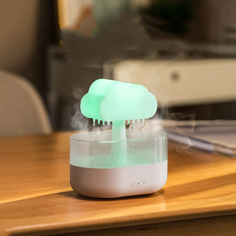 Rain Cloud Night Light Humidifier, Raining Drop Sound And 7 Color Led Light