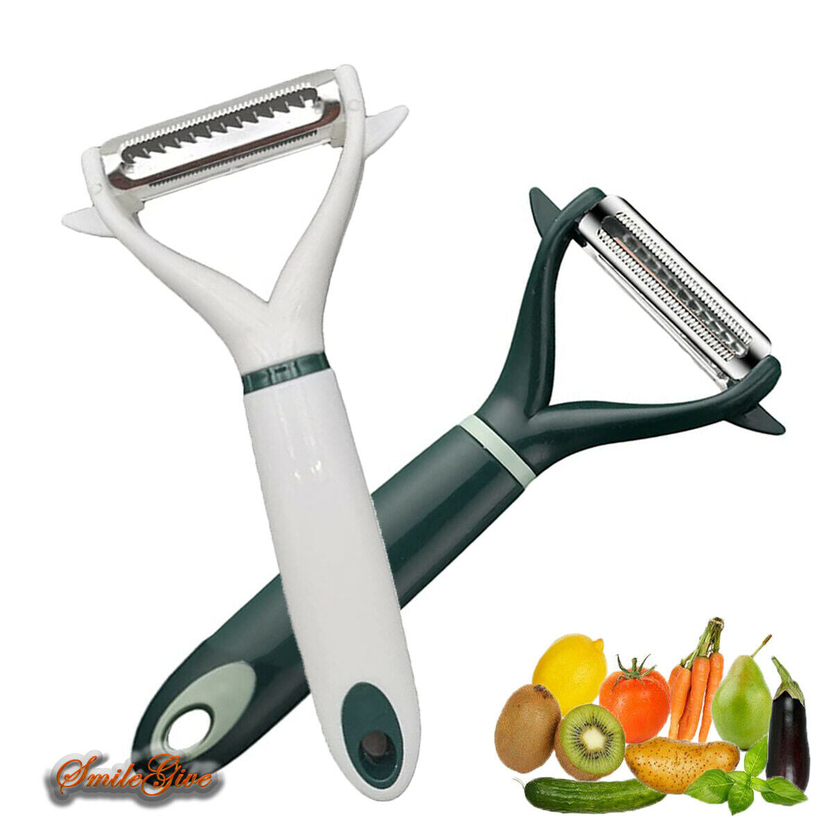 2 In 1 Vegetable Potato Peeler Sharp Parer Slicer Julienne Cutter