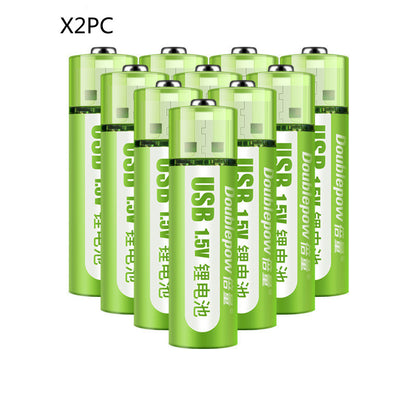 USB Rechargeable Battery No. 5, No. 7 Lithium Battery, Large Capacity 1.5v Constant Voltage AA