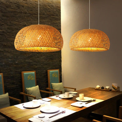 Bamboo Woven Simple Japanese Creative Pastoral Chandelier