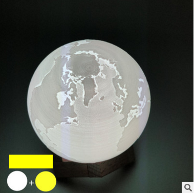 Double color touch 3D printing earth Jupiter lamp