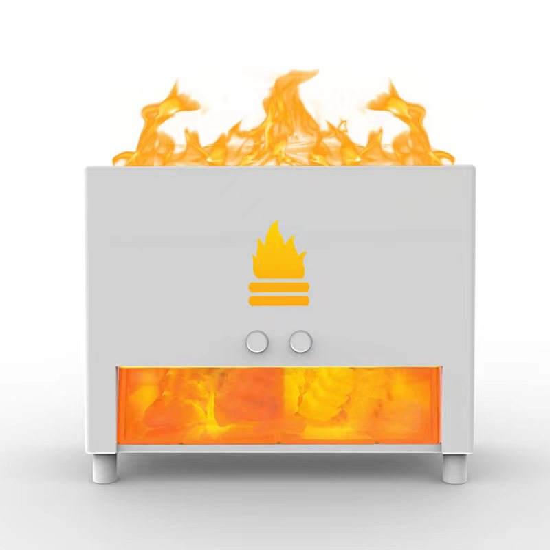 Flame Humidifier 3D Fire Flame With Salt Stone Simulated Fireplace