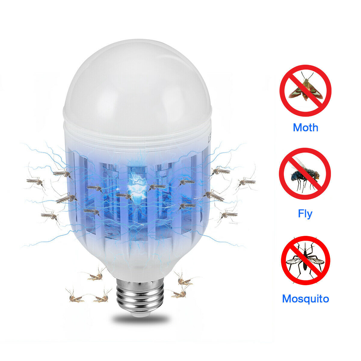 Bug Zapper Light Bulb Mosquito Lamp Fly Trap Killer Indoor Outdoor Insect E26 E27