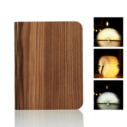 Turning And Folding LED Wood Grain Book Light