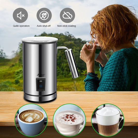 Electric Milk Frother for Coffee Essperso Cappuccino 3 Function Creamer Milk Heater