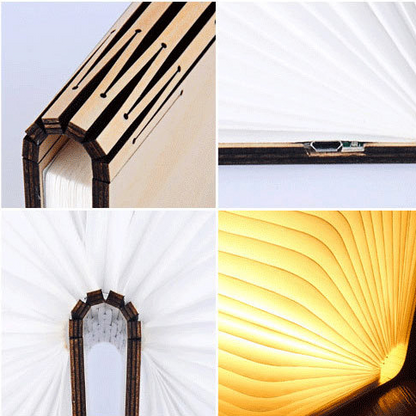 Turning And Folding LED Wood Grain Book Light