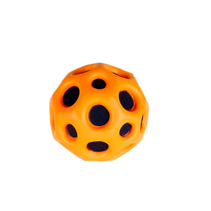 Hole Ball Soft Bouncy Ball Anti-fall Moon Shape Porous Bouncy Ball Kids Indoor Outdoor Toy Ergonomic Design