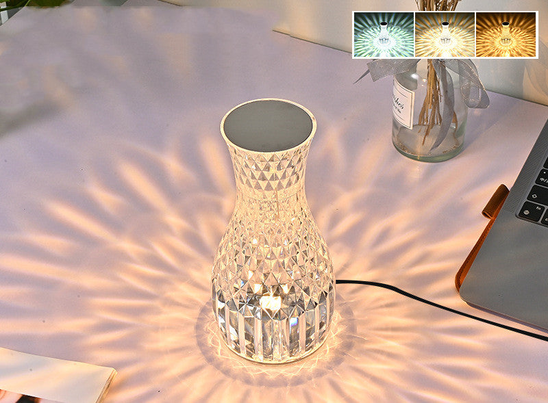 Vase Shape Atmosphere Crystal Table Lamp