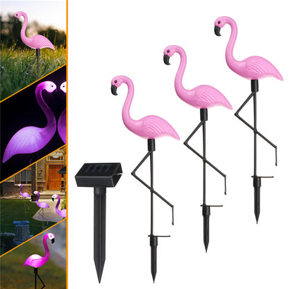 Flamingo Lawn Solar Lamp, Solar Garden Light Solar Yard Lights Waterproof