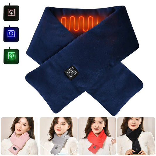 USB Heating Scarf, 3 Gears USB Charging, Temperature Adjustable Heating Scarf