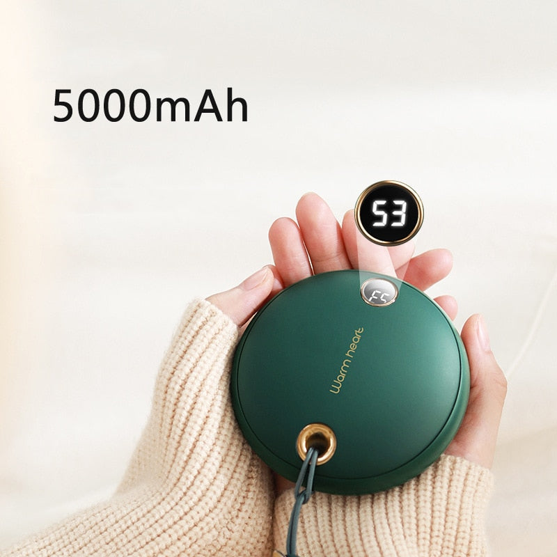 Hand Warmer, Power bank 5000mAh, For Samsung11 X Xiaomi, With Digital Display