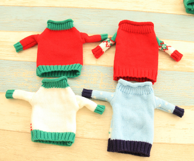 Knitted Christmas Bottle Set