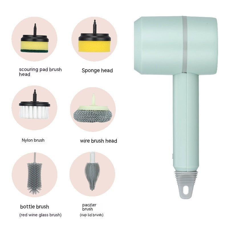 Electric Dishwashing Brush Automatic Wireless USB