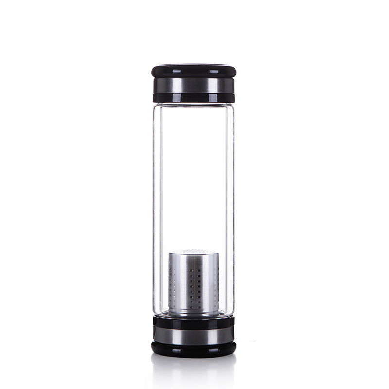 tea bottle bottled water bottle infuser with filter stainless steel tea infuser filter double wall glass sport water tumbler