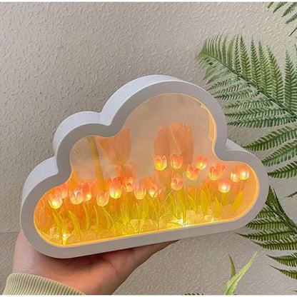 Cloud Tulip Mirror Small Night Light