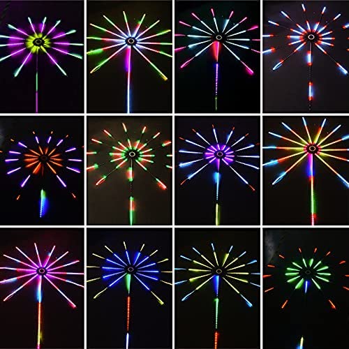 Firework Lights LED Strip Music Sound Sync Color Changing Remote Control LED Firework Light For Room Party