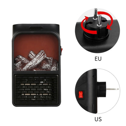 Mini Electric Fireplace Heater, Flame Effect 220V 50Hz