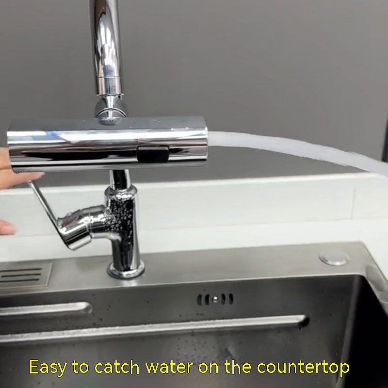 Faucet Waterfall Outlet Splash Rotating Bubbler