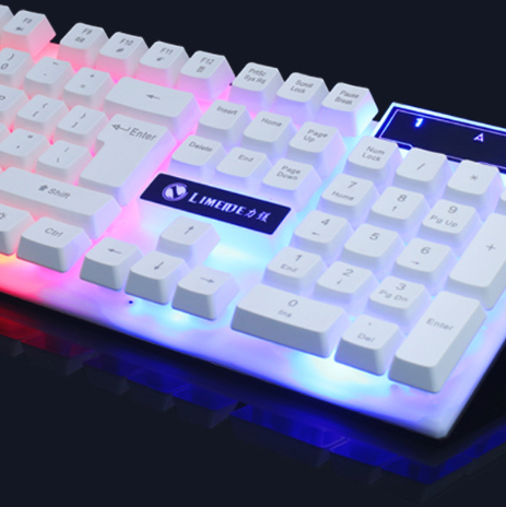 Backlit keyboard and mouse