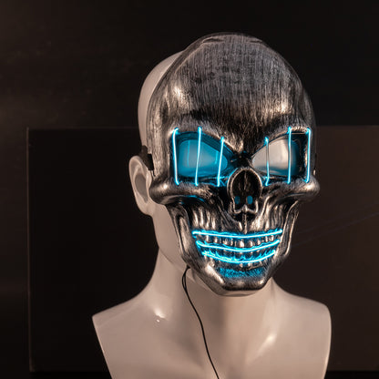 LED Halloween Face Mask Luminous Skull Cold Light Masks Dance Party Bar Disco Mask Accessories Gifts Halloween Masks