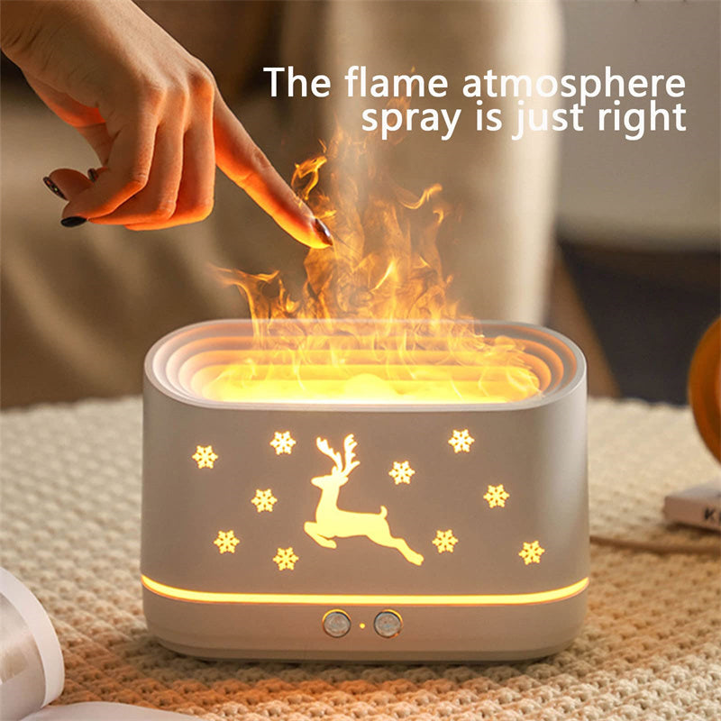 Elk Flame Humidifier Mute Atmosphere Lamp