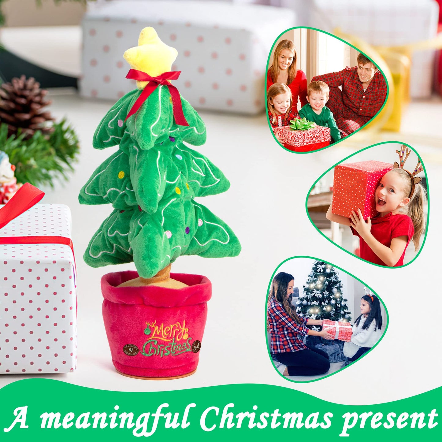 Dancing Christmas Toys Funny Tree Repeat Talking