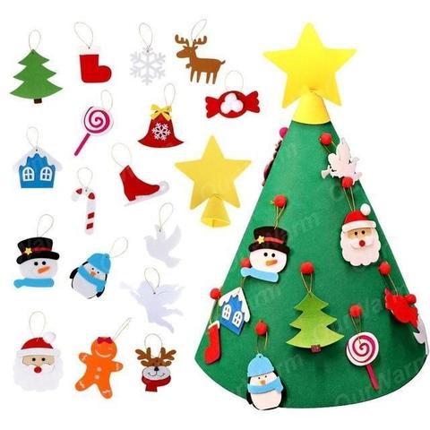 Felt Christmas Tree Three-dimensional Christmas Tree Pendant Children's Puzzle Handmade DIY