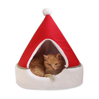 Christmas Tree Cat Bed Winter House