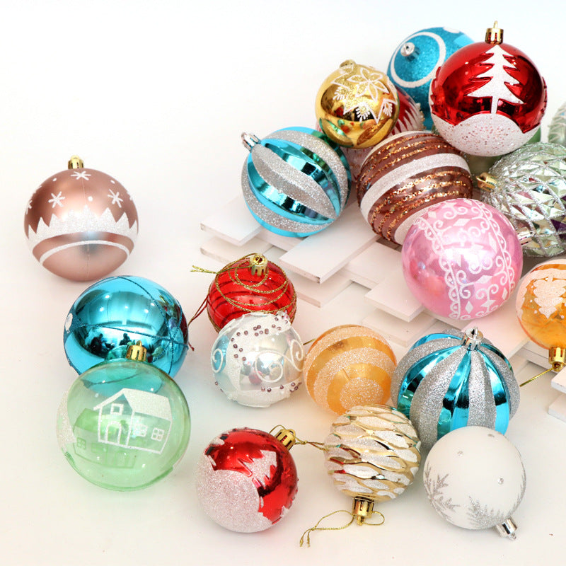 Christmas bright ball, 6cm24 decorations