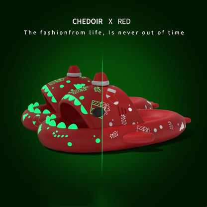 Halloween And Christmas Shoes Ins Luminous Shark Slipper