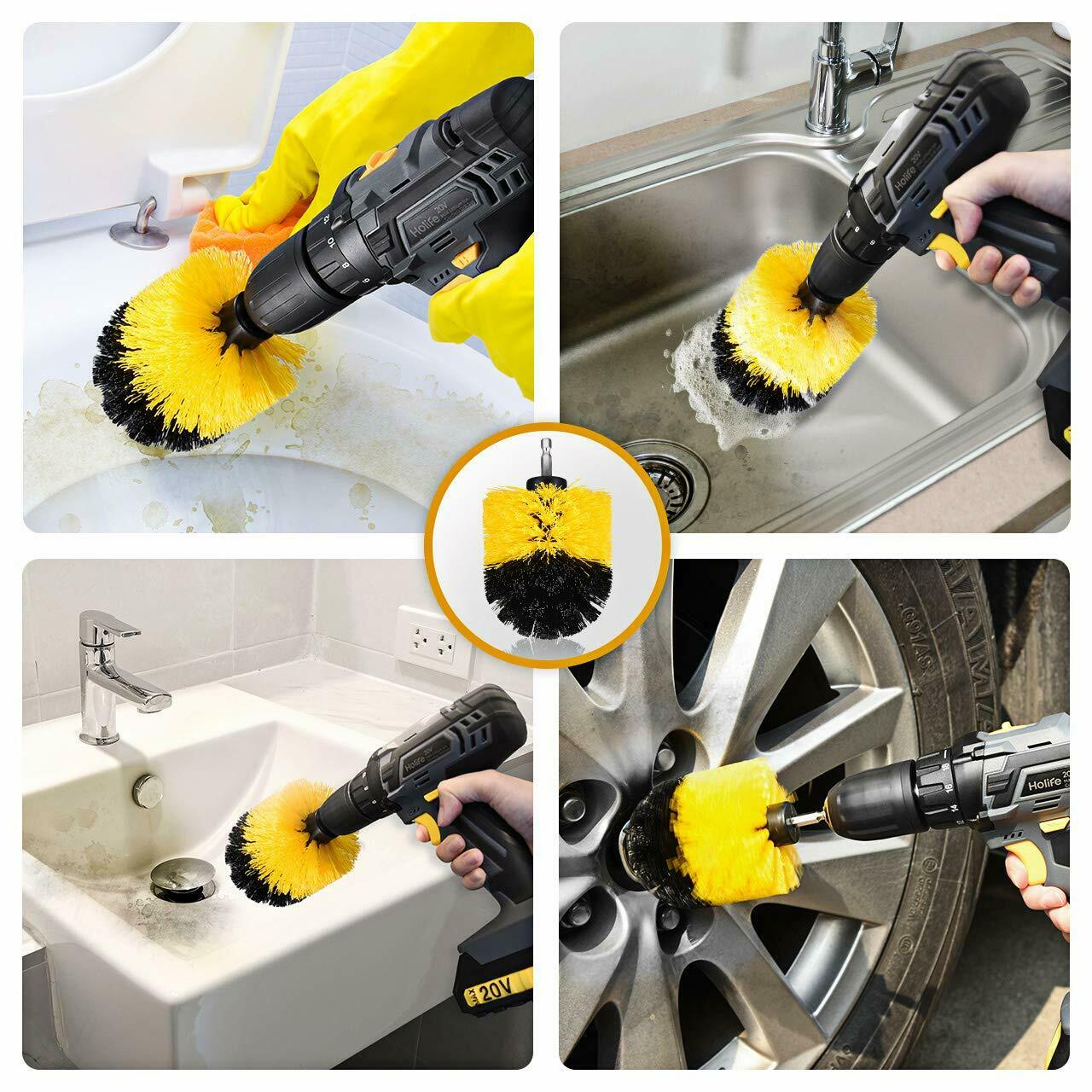 Drill Brush Set Power Scrubber, Car Wash Cleaning Carpet