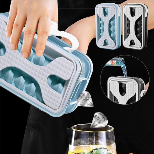 2in1 Portable Silicone Ice cube Mold