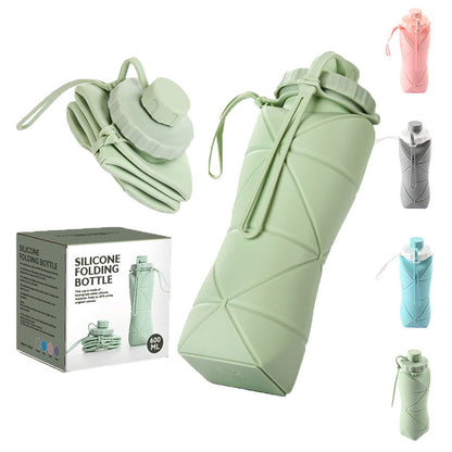 Folding Silicone Water Bottle 600ml