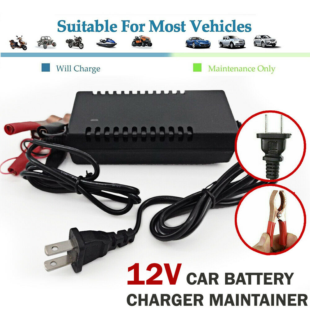 Car Battery Charger Maintainer Auto 12V Trickle RV For Truck Motorcycle ATV US