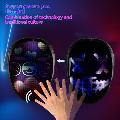 Halloween Face Masks Full Color LED Luminous Mask