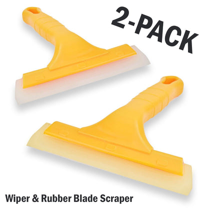 2X Window Squeegee Shower Cleaner Car Home Glass Wash Water Wiper Silicone Blade